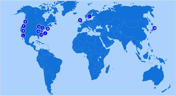 根域名服务器全球分布